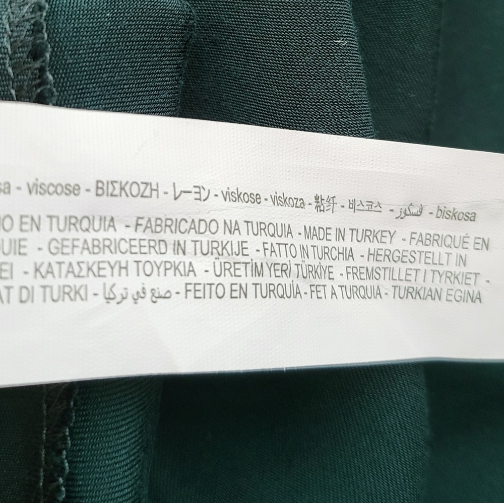 NWT Zara Satin Dress in Deep Green - Picture 11 of 14
